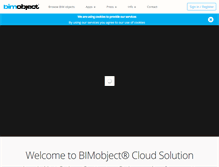 Tablet Screenshot of bimobject.com
